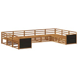 Outdoor Sofa Set 9 pcs Natural Solid Acacia Wood 3383822