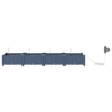 Garden Planter 4 pcs Grey 160 x 40 x 22 cm PP 42002867