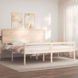 Senior Bed without Mattress 200x200 cm Solid Wood 3195501