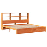 Bed Frame with Storage Headboard Wax Brown 180 x 200 cm 3422760
