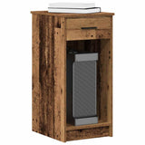 Computer Tower Stand with Drawer Old Wood 35x45x77 cm 858747