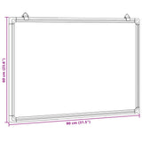 Magnetic Whiteboard 80x60x1.7 cm Aluminium 4005349