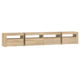 TV Cabinet with LED Lights Sonoma Oak 240x35x40 cm 3152764
