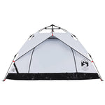 ZNTS Camping Tent Dome 3-Person White Blackout Fabric Quick Release 4004196