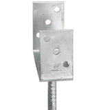 Fence Anchors 6 pcs Silver 8x6x30 cm Galvanised Steel 145314