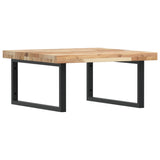 Basin Shelf Wall Mounted Steel and Solid Wood Acacia 3302877