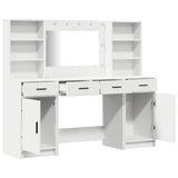 Dressing Table Set with Drawer 3 pcs White Engineered Wood 3334281