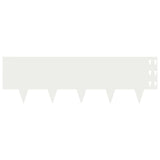 Lawn Edging 20 pcs 100 x 30 cm Steel White 8008627