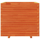 Garden Planter Wax Brown 80x80x72 cm Solid Wood Pine 3282626