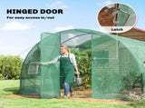 3 x 4 m Walk-in Polytunnel Greenhouse with Hinged Door and 8 Roll Up Mesh Windows, Garden Tunnel T3398P554297