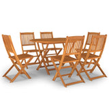 Dining Set Brown Solid acacia wood Medium Foldable Dining Set 3086999