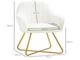 Set of Two Sherpa Fleece Dining Chairs - Cream T3398P340997