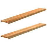 Window Sills 2 pcs Light Brown 160x20x2 cm Solid Wood Oak 4009140