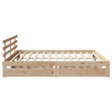Bed Frame with Drawers without Mattress 200x200 cm 3302018