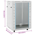 15U Network Cabinet with Swivel Feet 19" IP20 60x45x86 cm 30265
