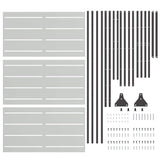 Privacy Screen 100 x 50 x 180 cm Galvanised Steel Silver 868568