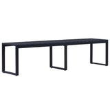 Garden Bench Black PS board 180 cm wide Durable Garden Bench 49493
