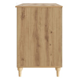 Desk with Shelf Artisan Oak 142.5 x 50 x 75 cm Engineered Wood 3414584