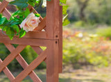72.5 x 31.5 x 149.5 cm 45L Garden Wooden Pine Trough Planter with Topped Trellis Climbing Plants T3398P323916