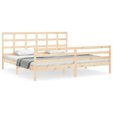Bed Frame without Mattress 200x200 cm Solid Wood 3194006