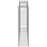 Arched Gabion Baskets 10 pcs 300x50x180/200 cm Galvanised Iron 3146781