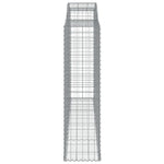 Arched Gabion Baskets 10 pcs 300x50x180/200 cm Galvanised Iron 3146781