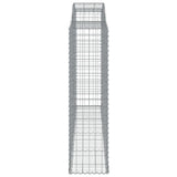 Arched Gabion Baskets 10 pcs 300x50x180/200 cm Galvanised Iron 3146781