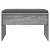 Hall Bench with Cushion Grey Sonoma 63 x 38 x 40 cm 891549