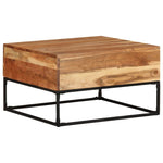 ZNTS Coffee Table 68x68x41 cm Solid Acacia Wood 320818