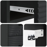 Wall-Mounted Bedside Cabinet 2 pcs Black 34.5 x 33 x 40 cm 898638