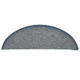 Stair Mats 30 pcs 56x17x3 cm Light Grey and Blue Half Round 3365748
