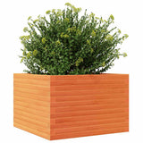 Garden Planter Wax Brown 70x70x46 cm Solid Wood Pine 3282416