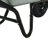 Wheelbarrow Silver and Black 141 x 60 x 57 cm Steel 42007973