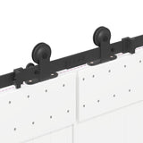 Sliding Door Hardware Kit 305 cm Steel Black 3295783