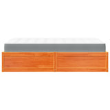 Bed with Mattress Wax Brown 120x200 cm Solid Wood Pine 3281939