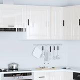 Kitchen Wall Cabinet "Porto" High Gloss White Engineered Wood 854041
