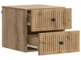 Wall-Mounted Bedside Cabinet 2 pcs Artisan Oak Engineered Wood 897974