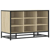 Shoe Bench Sonoma Oak 84x40x53.5 cm Engineered Wood and Metal 849230