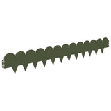 Lawn Edging 30 pcs 103 x 15 cm Steel Olive Green 8008658