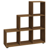 Staircase Bookcase Brown Oak 107 cm Engineered Wood 342608
