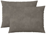 Cushion with Pillow HEERLEN 2 pcs Light Grey Velvet 928512