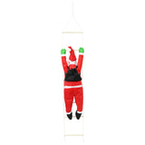 Hanging Santa Claus on Ladder Red 30 x 15 x 170 cm Polyester 42050784