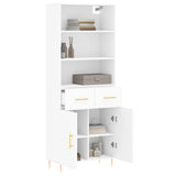 Highboard White 69.5x34x180 cm Engineered Wood 3200505