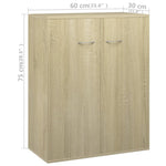 ZNTS Sideboard Sonoma Oak 60x30x75 cm Engineered Wood 800732