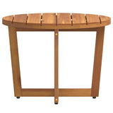 ZNTS Garden Side Table Round Ø55x40 cm Solid Wood Acacia 4108131