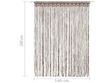 Macrame Curtain Taupe 140x240 cm Cotton 323981