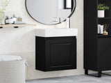 Bathroom Vanity Unit with Tap Black 45.5 x 22.5 x 84 cm 889512