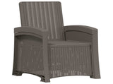Reclining Garden Chair Rattan Look Light Grey PP 8011995