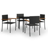Garden Dining Set Black 3099420
