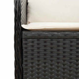 Garden Bench Black Poly Rattan 3394449